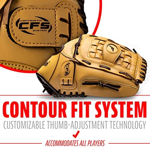 Franklin Sports Baseball + Softball Gloves - Field Master Adult + Youth Baseball + Softball Gloves - Right Hand + Left Hand Gloves - Infield + Outfield Mitts - Multiple Sizes + Colors