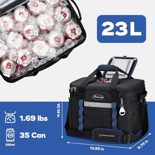 Maelstrom Soft Cooler Bag,Collapsible Soft Sided Cooler,24/30/60/75 Cans Beach Cooler,Ice Chest,Large Leakproof Camping Cooler,Portable Travel Cooler for Grocery Shopping,Camping,Road Trips