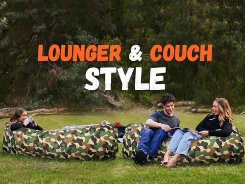 WEKAPO Inflatable Lounger Air Sofa Hammock-Portable,Water Proof& Anti-Air Leaking Design-Ideal Couch for Backyard Beach Traveling Camping Picnics & Music Festivals