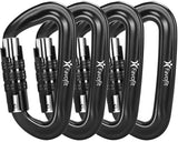Heavy Duty Locking Carabiner Clips - Favofit 12KN (2697 lbs) Clips 3.2'' Small D Ring for Camping Hammock Hiking Dog Leashes Keys Keychains - Perfect for Outdoor Enthusiasts