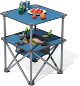 Folding Camping Table,Beach Tables for Sand Foldable,Camp Table,Comes with 4 Cup Holders and Storage Bags,Quick Unfolding and Folding，Suitable for Camping