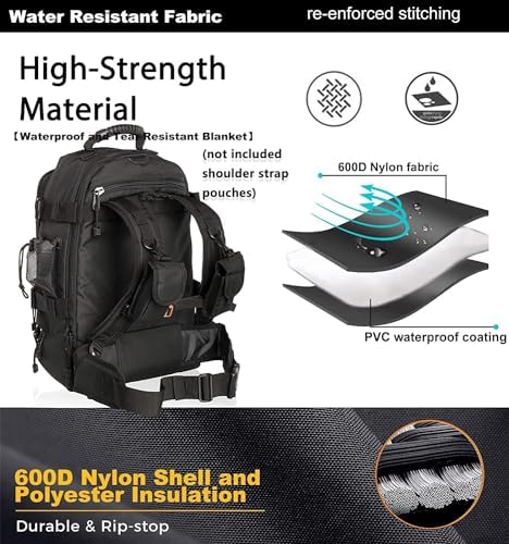 Expandable 40-64L Military Tactical Backpack 3 Day Bag Hiking Gym Sport Camping