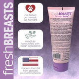 Fresh BREASTS Anti-Chafing Deodorant Cream to Powder for Under Boobs, Inner Thighs - Lotion Made without Talc, Aluminum, Parabens or Added Fragrance - 3.4 Fl Oz (2 Pack)