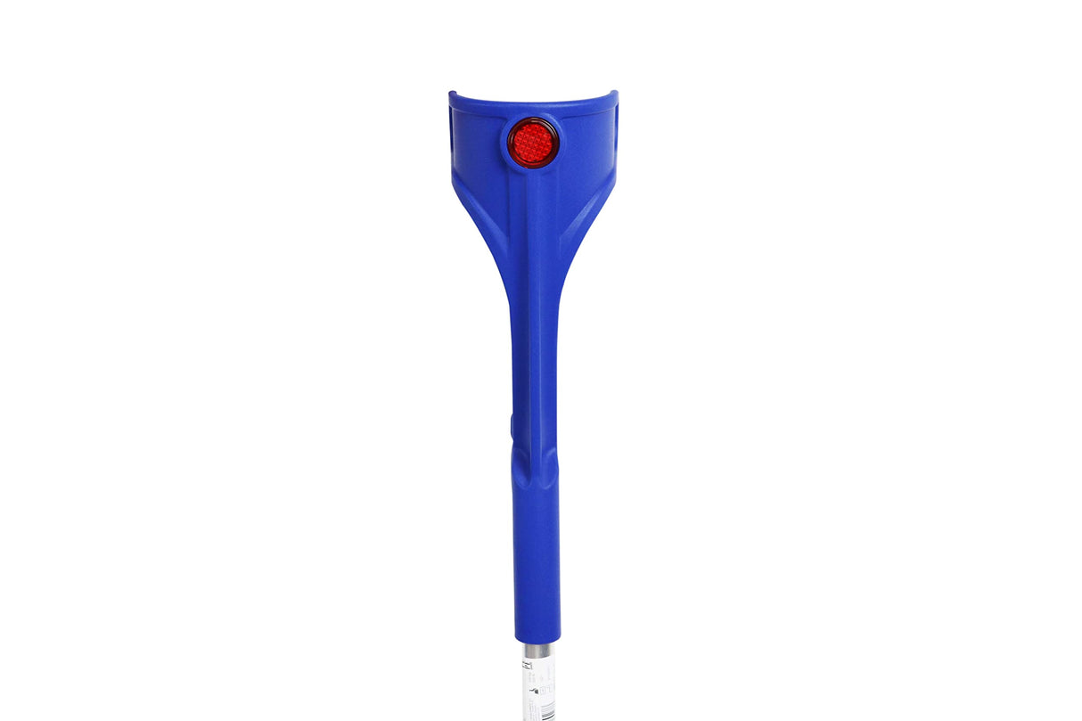 PEPE Mobility - Forearm Crutches for Adults (x2 Units, Open Cuff), Adjustable, Aluminum, Blue - Made in Europe