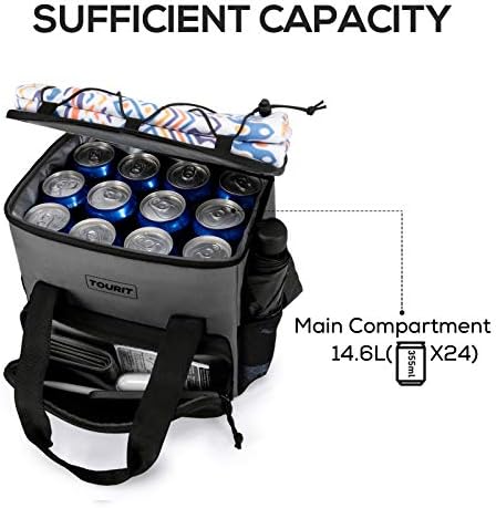 TOURIT Cooler Bag 24/35/46-Can Insulated Soft Cooler Portable Cooler Bag 14.6/24/32L Large Lunch Cooler for Picnic, Beach, Work, Trip