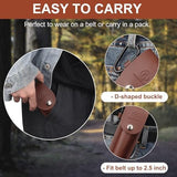 Kosibate Bushcraft Gear, Hand Auger Wrench for Easy Wood Drilling - Settlers Wrench and Bushcraft Tools Perfect for Camping and Woodworking Tasks-Scotch Eye Wood Drill with Leather Case Brown.