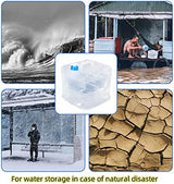 2 Pack Collapsible Water Container with Spigot, Foldable Cube Water Jugs Portable Water Storage for Outdoors Camping Hiking Disaster Preparedness & Survival Gear 1.4/2.6/4/5.3 Gallon