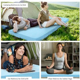 HOMBYS 3 INCH Thick Waterproof Memory Foam Camping Mattress for Outdoor Sleeping, Portable Roll Up Mattress Pad Mat for Travel Truck Bed Tent