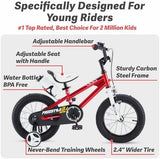 RoyalBaby Kids Bike EZ Freestyle Training Free Balance to Pedal Easy Learning Bicycle, 12-18 Inch for Toddlers to Big Kids