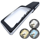 MAGNIPROS Patented 6X Large Magnifying Glass with Light | 3 Color Light Modes | Anti-Glare Lens & Stepless Dimmable LEDs | Perfect for Reading Fine Print & Inspection - Ideal for Seniors & Low Vision