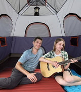 3/4 Person/6 Person Camping Tent Fast Cabin Tent with Instant Setup Tent, Weatherproof Tent Easy Quick Set Up & Pop Up in 60 Seconds with Rainfly Backpack for Family Camping,Upgraded Ventilation