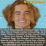 Bulletproof: World’s Thinnest Most Breathable Mouthguard is 3X Stronger! MMA Football Basketball Hockey Lacrosse Rugby BJJ Boxing Sports Mouth Guard Grinding Teeth. Men Women Adult Youth Kids Braces