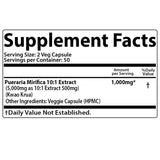 Feminizer Herbal Supplement – Pueraria Mirifica 1000mg, 100 Veggie Capsules – Natural Plant Extract