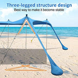 Beach Canopy, Beach Tent Sun Shelter with Beach Blanket,Beach Shade 11x11 FT with UPF 50+ UV Protection, Beach Sun Shade Canopy for Beach, Camping, Backyard and Picnics.