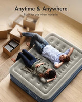 iDOO Queen Air Mattress with Built in Pump, 18 Raised Comfort Blow up Mattress, Upgraded Four Chamber Airbed, Inflatable Mattress for Guests and Home, colchon inflable, Air Bed, 650 lbs Max