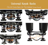 Kayak Roof Rack for 2 Kayaks Carrier, Kayak J Bar Hooks Roof Mount Racks for Universal Cars, SUV, Truck, Set of 4