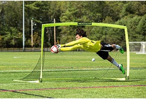 Franklin Sports Blackhawk Backyard Soccer Goal - Portable Pop Up Soccer Nets - Youth + Adult Folding Indoor + Outdoor Goals - Multiple Sizes + Colors - Perfect for Games + Practice