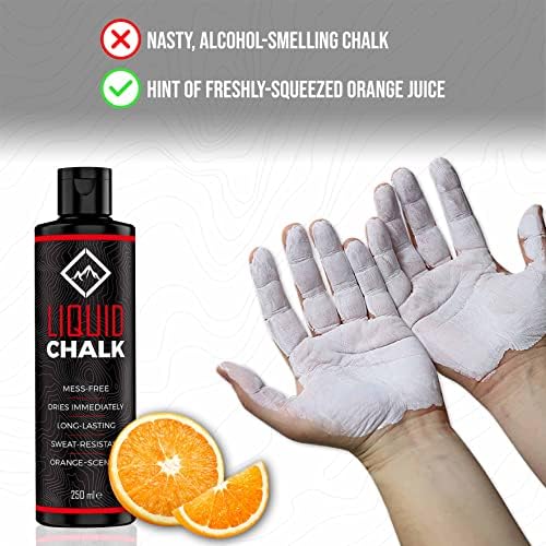 SURVIVOR Liquid Chalk – Gym Chalk for Weightlifting, Rock Climbing, Bouldering, Gymnastics, Pole Grip, & More - Lifting Chalk & Climbing Chalk for Dry Hands