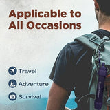 Membrane Solutions Water Filter Straw WS02, Detachable 4-Stage 0.1-Micron Portable Water Filter Camping, 5,000L Water Purifier Survival Gear and Equipment for Hiking Camping Travel and Emergency