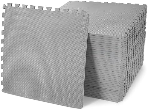BalanceFrom Puzzle Exercise Mat with EVA Foam Interlocking Tiles for MMA, Exercise, Gymnastics and Home Gym Protective Flooring, Multiple Sizes and Colors