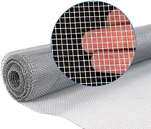 AMAGABELI GARDEN & HOME 36in x 50ft 1/8 inch Hardware Cloth 27 Gauge Galvanized Steel Chicken Wire Mesh Roll Fence Mesh for Bee Screen Plant Supports Poultry Netting Square Snake Fencing Gopher