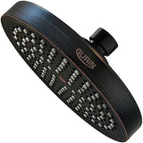 GURIN Shower Head High Pressure Rain, Luxury Bathroom Showerhead with Adjustable Angles, Anti-Clogging Silicone Nozzles - Oil Rubbed Bronze, 6 Inch Round