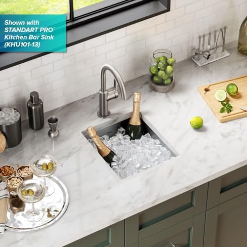 KRAUS Oletto Single Handle Kitchen Bar Faucet in Spot Free Stainless Steel, KPF-2822SFS