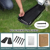 Rain Gutter Downspout Splash Block, Gutter Downspout Extensions for Water Drainage, 24" Gutter Splash Guards Downspout Extender, Fixable Down spout Drain Trays with PE Nails(2 Pack, Black)