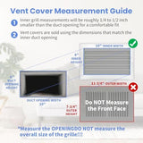 10 x 6 Inch [Duct Opening] Air Vent Covers for Wall or Ceiling - High Airflow 2 Way Steel Ventilation - Adjustable Wall/Ceiling Register, 11-3/4 Inch x 7-3/4 Inch [Overall Dimensions]