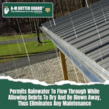 A-M Gutter Guard - Heavy Duty Lifetime Quality Aluminum Leaf & Debris Protection for 5-inch and 6-inch (6 Inch-100 Feet, Mill Finish) - Made in The USA