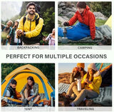 Camping Sleeping Pad, Ultralight Camp Pad with Pillow, Built-in Foot Pump, Inflatable Sleeping Pad, Compact Size for Camping, Backpacking, Hiking and Traveling - Gray