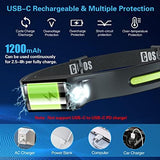 COSOOS Original 2 Rechargeable Headlamp Flashlight w/Red Light & Carry Case,1000 Lumen Bright LED Head Lamp Wide Beam, Motion Sensor, 2.4 oz Lightweight Headlight for Hiking & Camping Gear