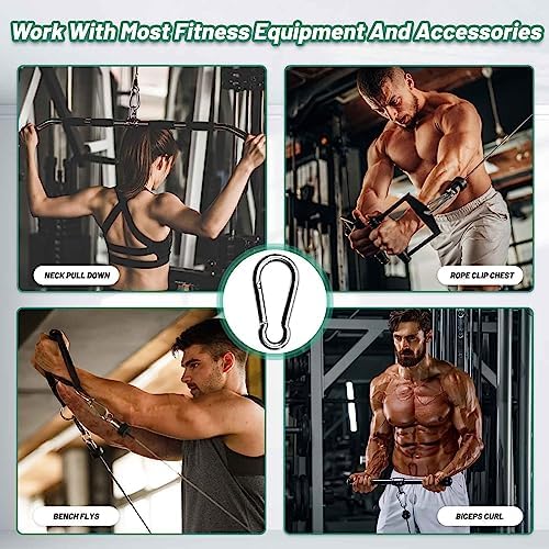 Pixel Panda 3.1&4 Inch Heavy Duty Carabiner Clips Load 1000lbs, 2&4&8Pack Large Snap Hooks for Gym, Outdoor, Swing, Hammock