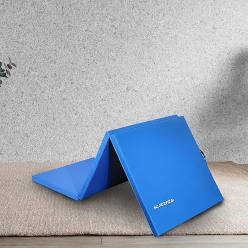 BalanceFrom Folding Gymnastics Mat Home Gym Floor Tumbling Equipment, Multicolor