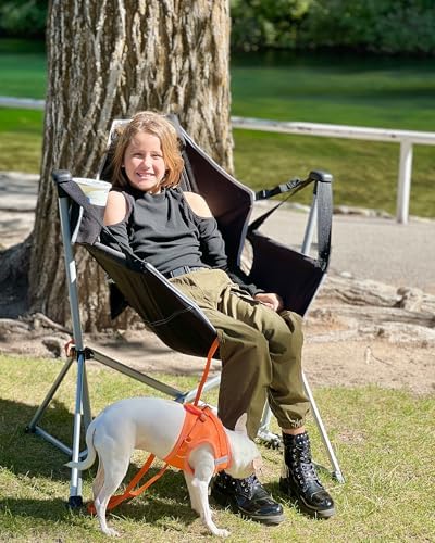 KingCamp Hammock Camping Chair, Swinging Portable Folding Camp Chairs for Adults 400lbs Heavy Duty Foldable Oversized Rocker with Aluminum Alloy Frame Cup Holder Pillow for Outdoor Beach Patio Sport