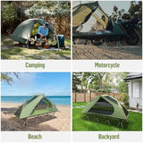 Night Cat Camping Cot Tent for 1 Person Off Ground Elevated Tent Cot Foldable Camping Sleeping Bed with Rainfly Waterproof Green