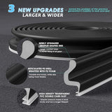 20FT Kerf Weather Stripping Door Seal Soundproof Weather Strips Seal Strip for Door Frame Exterior Weather Stripping (20FT,Black,4 Gaskets)