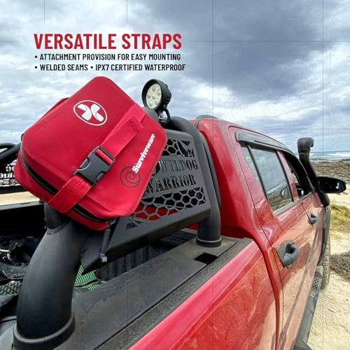 Surviveware Waterproof Premium Survival First Aid Kit - Survival Emergency Preparedness for Travel Camping Gear, Survival Kit and Outdoor Emergencies - HSA & FSA Eligible Survival Kit