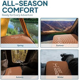 LOSTHORIZON Air & Foam Camping Mattress, Self-Inflating Sleeping Pad, 4.5" Thick, with Air Pump, Single