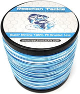 Reaction Tackle Braided Fishing Line - Pro Grade Power Performance for Saltwater or Freshwater Fish - Colored Fishing Line Braid for Extra Visibility