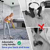 ITTAR Grout Brush with Long Adjustable Handle, Swivel Scrub Brush, V-Shape Grout Line Scrubber with Stiff Bristle for Deep Cleaning Tile Grout, Shower, Kitchen, Hard-to-Reach Corners