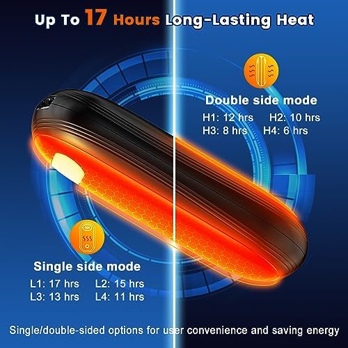 Hand Warmers Rechargeable, 14000mAh Electric Hand Warmer 2 Pack Dual-Sided Heating 17Hrs Warmth Max 131℉ USB-C Portable Pocket Heater for Raynauds, Hunting, Golf, Camping