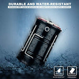 4 Pack Lantern Camping Essentials Lights, Led Flashlight for Power Outages, Tent Lights for Emergency, Survival Gear and Supplies for Hurricane, Rechargeable and Battery Powered Operated Lamp