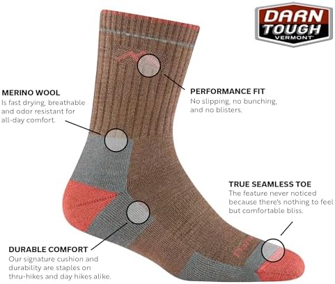 Darn Tough Vermont Women Merino Wool Micro Crew Socks Cushion