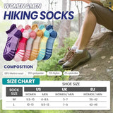 Eyean Merino Wool Ankle Running Socks Men Women Hiking Thick Half Cushioned Support No Show Socks 6 Pairs