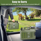 3 Gallon/5 Gallon Water Jug with Spigot, Portable Water Tank BPA Free, Leak-Proof Water Containers for Camping Water Storage Containers for Emergency Outdoor Hiking Picnic, Green/Yellow/White