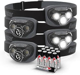 Energizer LED Headlamps PRO260 (4-Pack), IPX4 Water Resistant Headlamps, High-Performance Head Light for Outdoors, Camping, Running, Storm, Survival LED Light for Emergencies (Batteries Included)