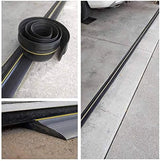 Papillon Garage Door Bottom Seal Strip, Weatherproof EPDM Rubber Threshold, Fits All Standard Doors, Easy for DIY Homeowners, No Adhesive (12Ft, Black)