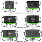 JUMPZYLLA Trampoline Outdoor 8FT 10FT 12FT 14FT 15FT 16FT with Enclosure and Ladder, ASTM Approved Recreational Trampoline for Kids and Adults, Anti-Rust Coated Frame