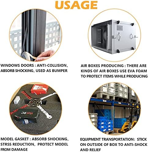 CloudBuyer Weather Stripping Foam 2-Pack, 1 Inch Wide X 3/4 Inch Thick, Insulation Strips with Adhesive for Door & Automotive, Air Conditioner Seal (13 Feet Total, 6.5 Feet/Roll)